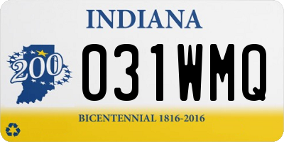 IN license plate 031WMQ