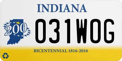 IN license plate 031WOG
