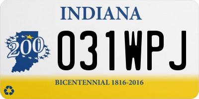 IN license plate 031WPJ