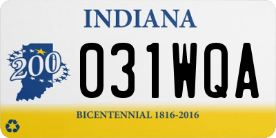 IN license plate 031WQA