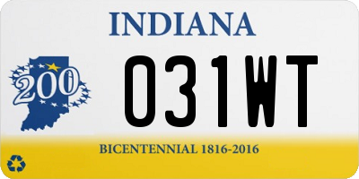 IN license plate 031WT