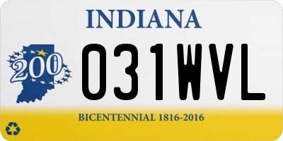IN license plate 031WVL