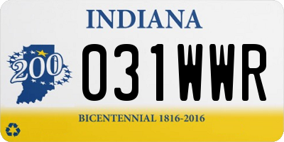 IN license plate 031WWR