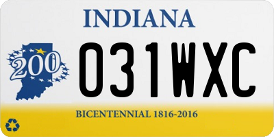 IN license plate 031WXC