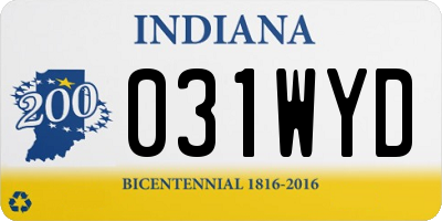 IN license plate 031WYD