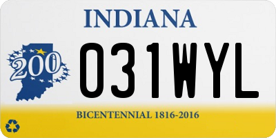 IN license plate 031WYL