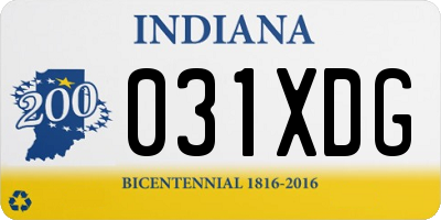 IN license plate 031XDG