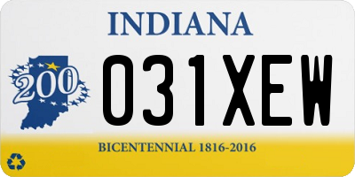 IN license plate 031XEW