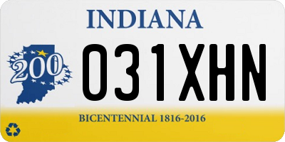 IN license plate 031XHN