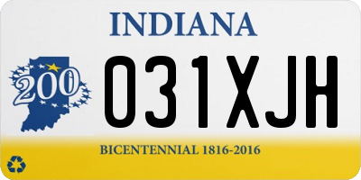 IN license plate 031XJH
