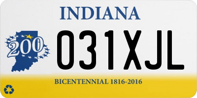 IN license plate 031XJL