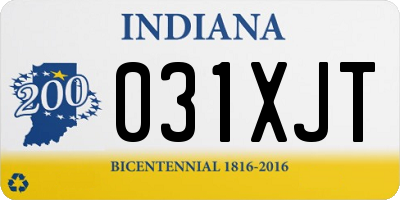IN license plate 031XJT
