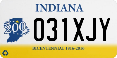 IN license plate 031XJY