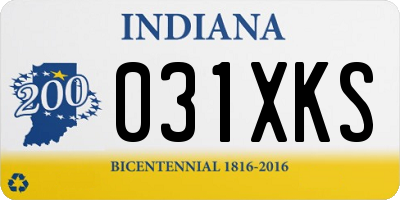 IN license plate 031XKS