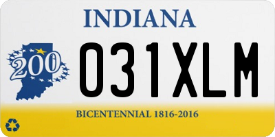 IN license plate 031XLM
