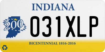 IN license plate 031XLP