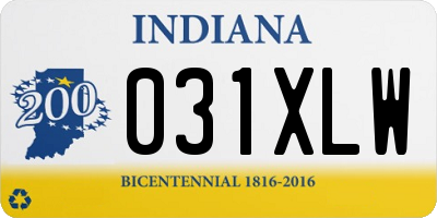 IN license plate 031XLW