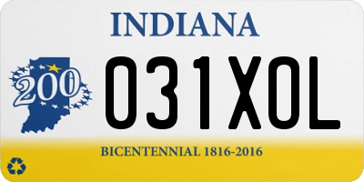 IN license plate 031XOL