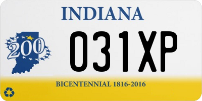 IN license plate 031XP