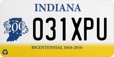 IN license plate 031XPU