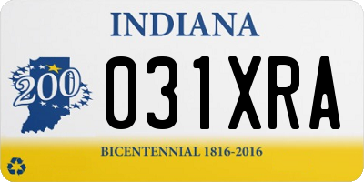 IN license plate 031XRA
