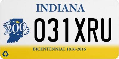 IN license plate 031XRU