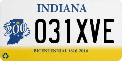 IN license plate 031XVE
