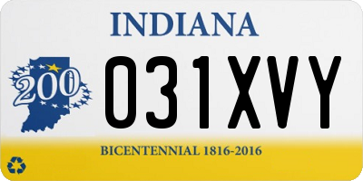 IN license plate 031XVY