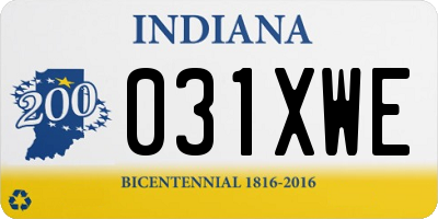 IN license plate 031XWE