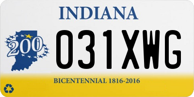 IN license plate 031XWG
