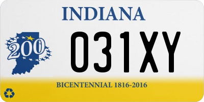 IN license plate 031XY