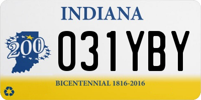IN license plate 031YBY