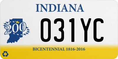 IN license plate 031YC