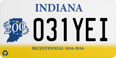IN license plate 031YEI