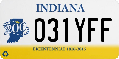 IN license plate 031YFF
