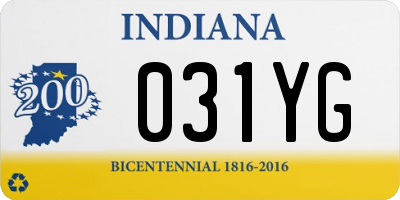 IN license plate 031YG