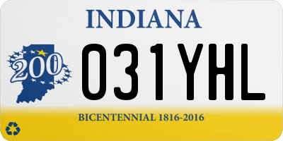 IN license plate 031YHL
