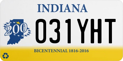 IN license plate 031YHT