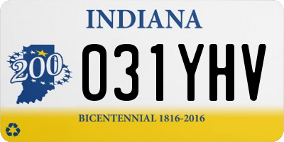 IN license plate 031YHV
