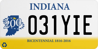 IN license plate 031YIE