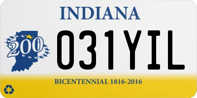 IN license plate 031YIL