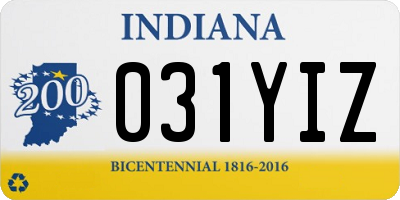 IN license plate 031YIZ