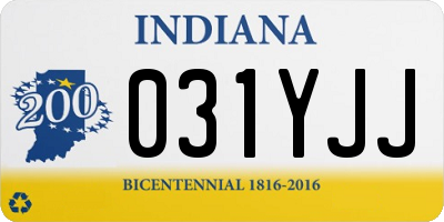 IN license plate 031YJJ