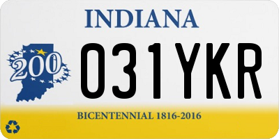 IN license plate 031YKR