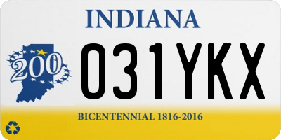 IN license plate 031YKX