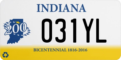 IN license plate 031YL