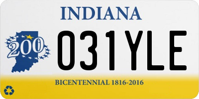 IN license plate 031YLE