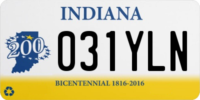 IN license plate 031YLN