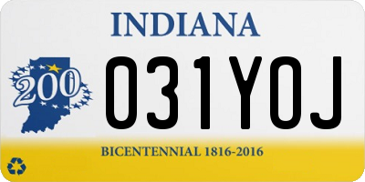 IN license plate 031YOJ