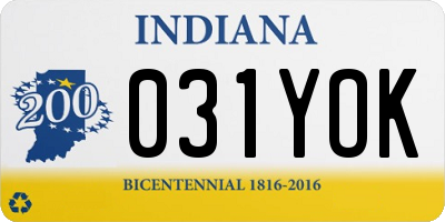 IN license plate 031YOK